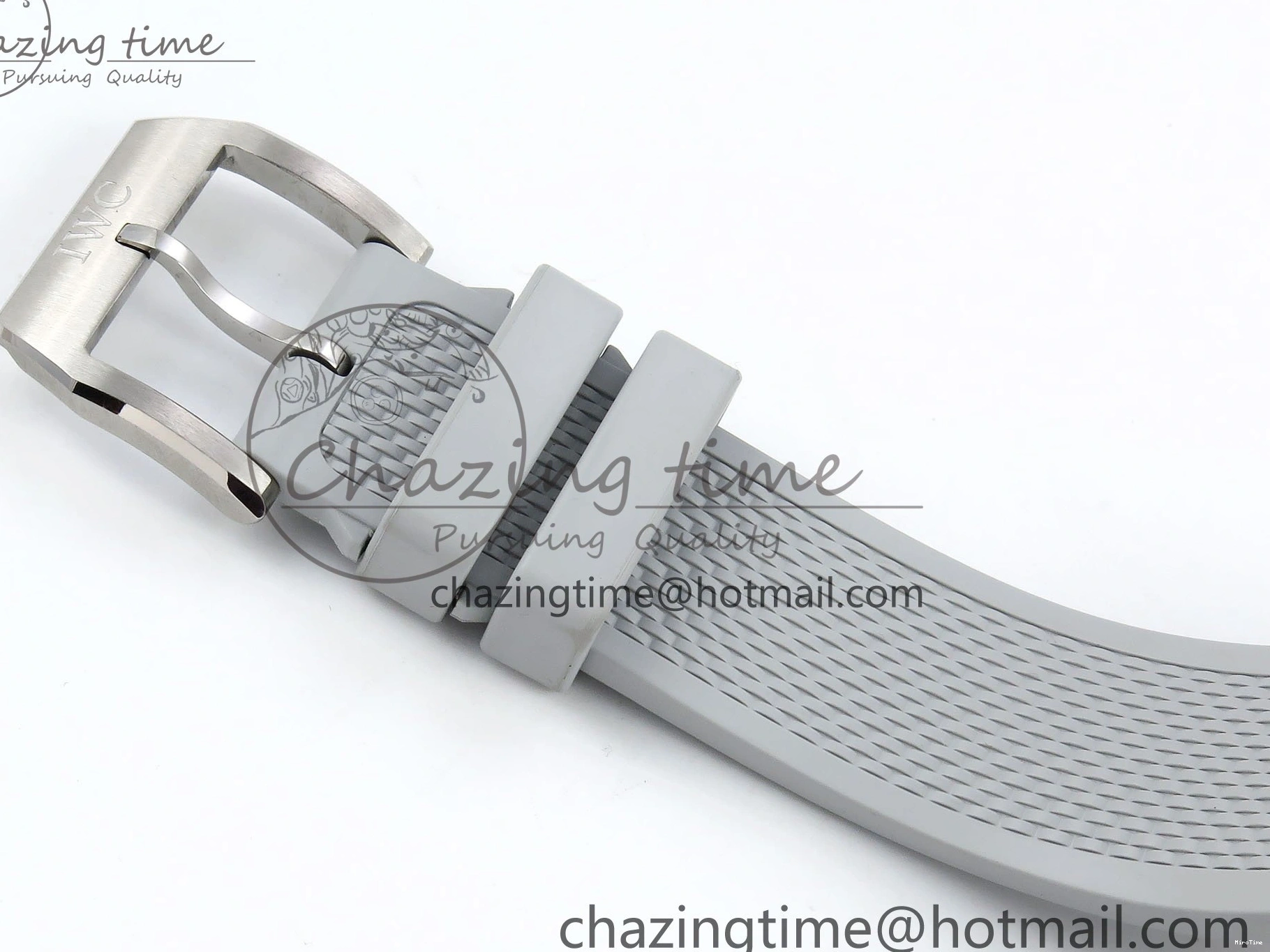 MIROTIME 0403 Portuguese Chrono IW3716 Z+F 1:1 Best Edition White Dial on Gray Rubber Strap A WrinkleFree 7014
